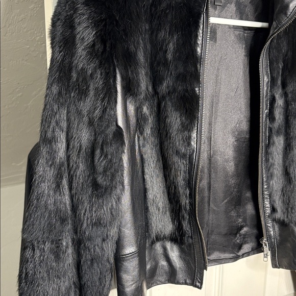Bebe Leather and Fur Jacket - Picture 12 of 14